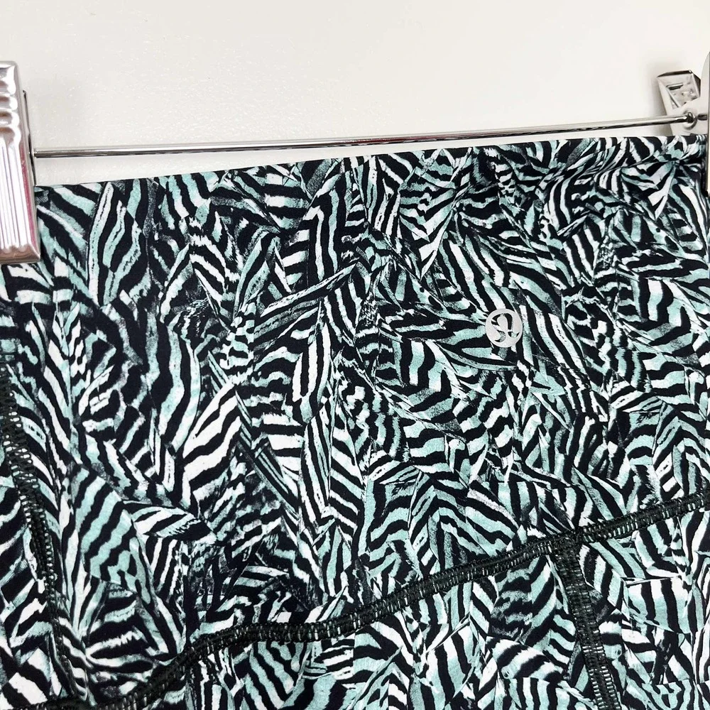 Lululemon Hi Rise Wunder Under Pant Dazzle Nulux Patterned Leggings Size 6 - Picture 9 of 13